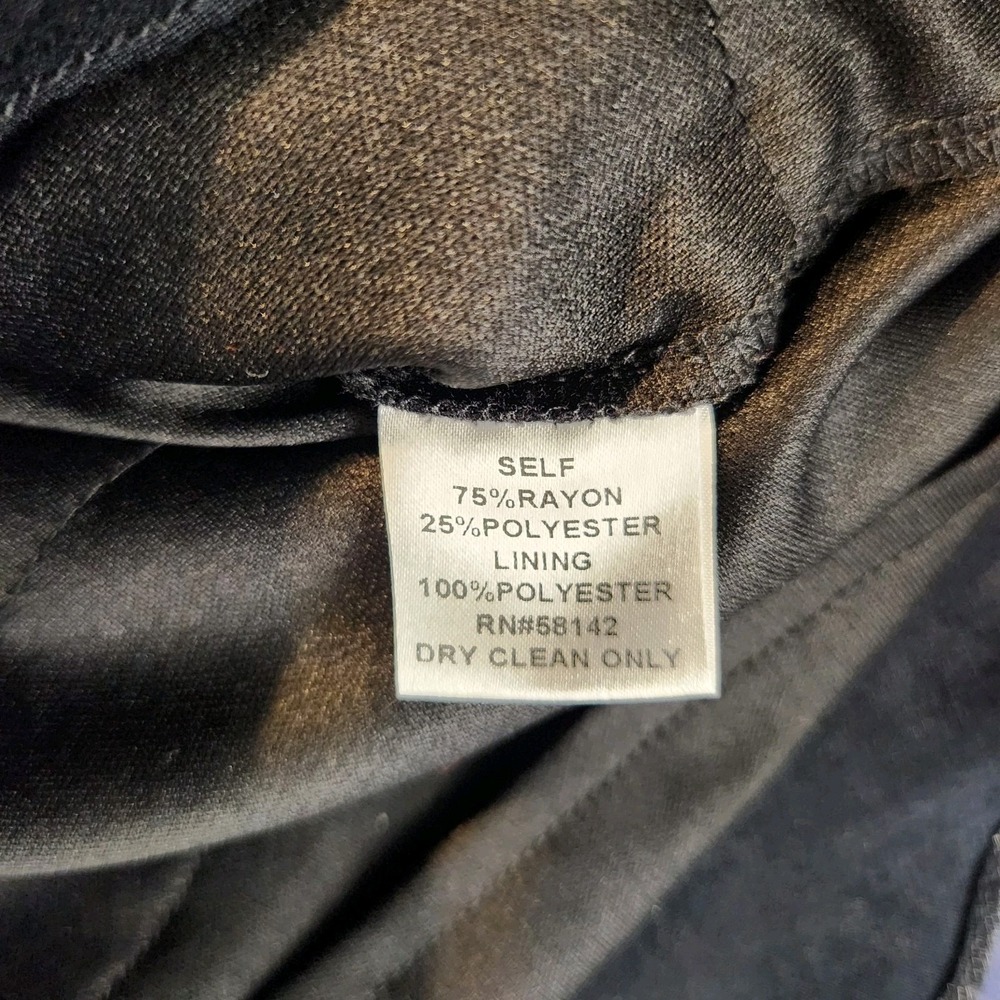 London Times Black Tiered Metallic Whimsygoth/Old-Money/Classic Glam Dress 10 - Picture 7 of 12